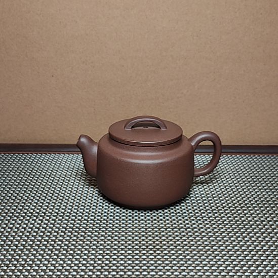 紫砂茶壶老紫泥明睿壶190ml半手工制作