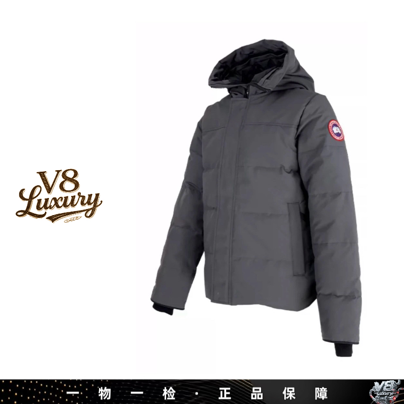 未使用 CANADA GOOSE 加拿大鹅石墨灰连帽羽绒服s码衣长67胸围106