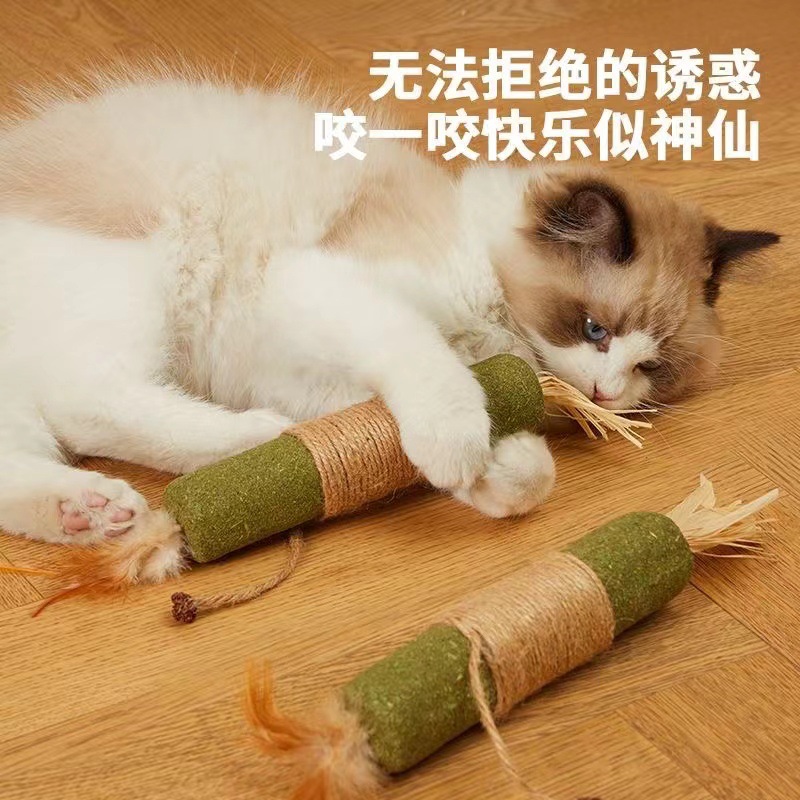 超大猫薄荷棒猫玩具自嗨解闷口腔木天蓼清洁逗猫棒猫咪磨牙棒猫咪