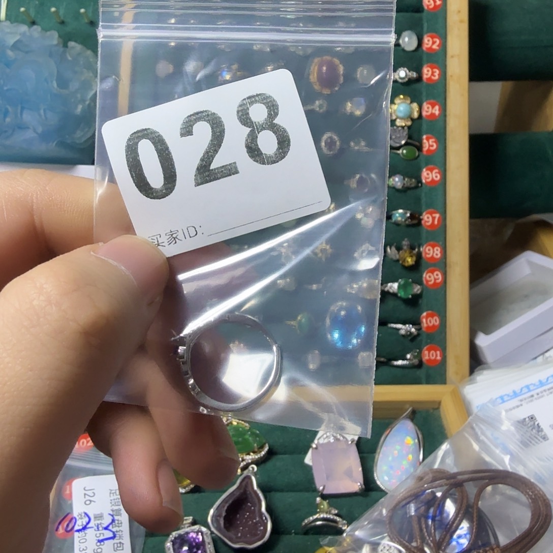 晚***情戒指坦桑石银S925镶嵌