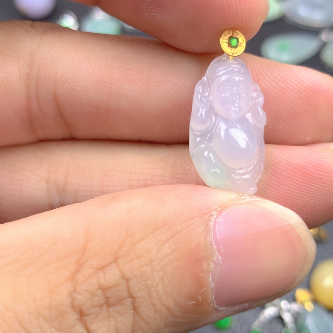 【闪购商品】翡翠18K金镶嵌颈饰翡翠