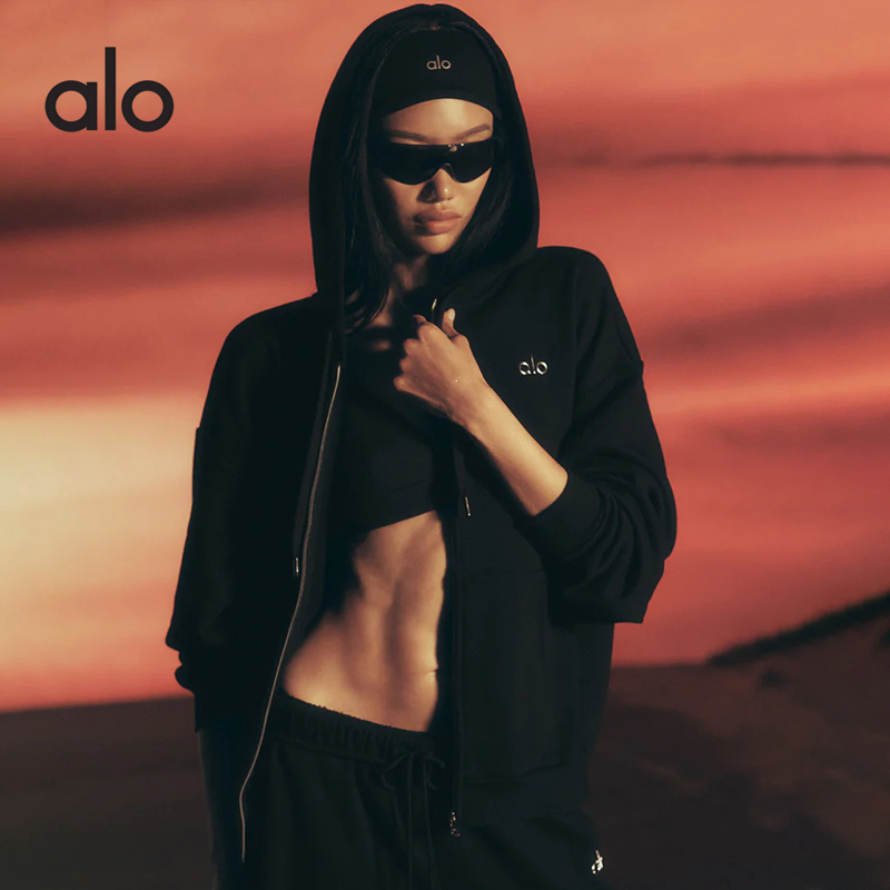 ALO YOGA 卫衣外套女开衫拉链连帽休闲百搭运动上衣秋冬品牌衣服
