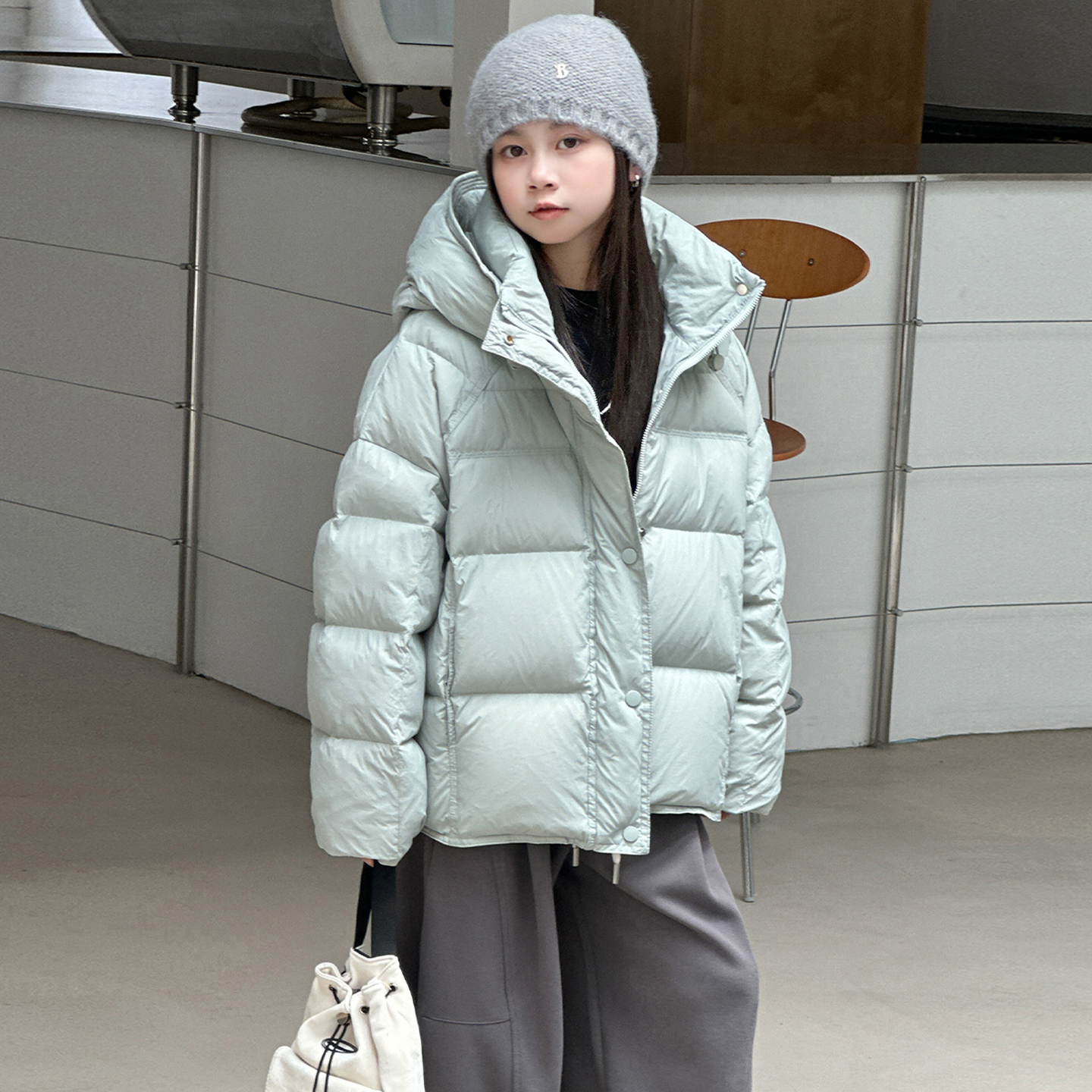 安踏官方正品联名裕德传承冬季新款儿童羽绒服女童男童短款外套厚