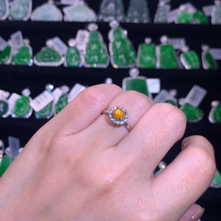 【闪购商品】银S925镶嵌戒指翡翠