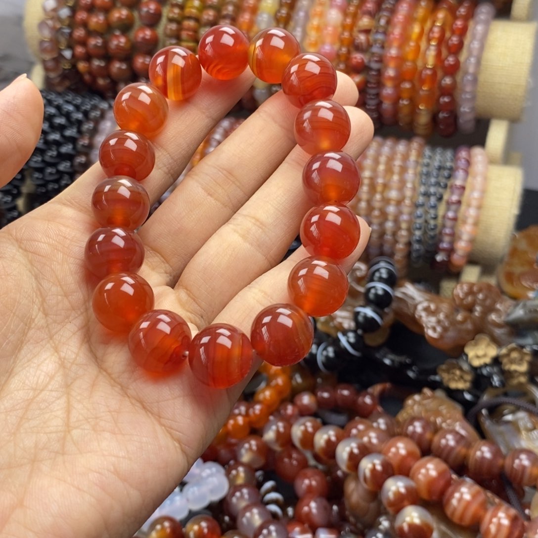 8***多玛瑙/玉髓戒指未镶嵌