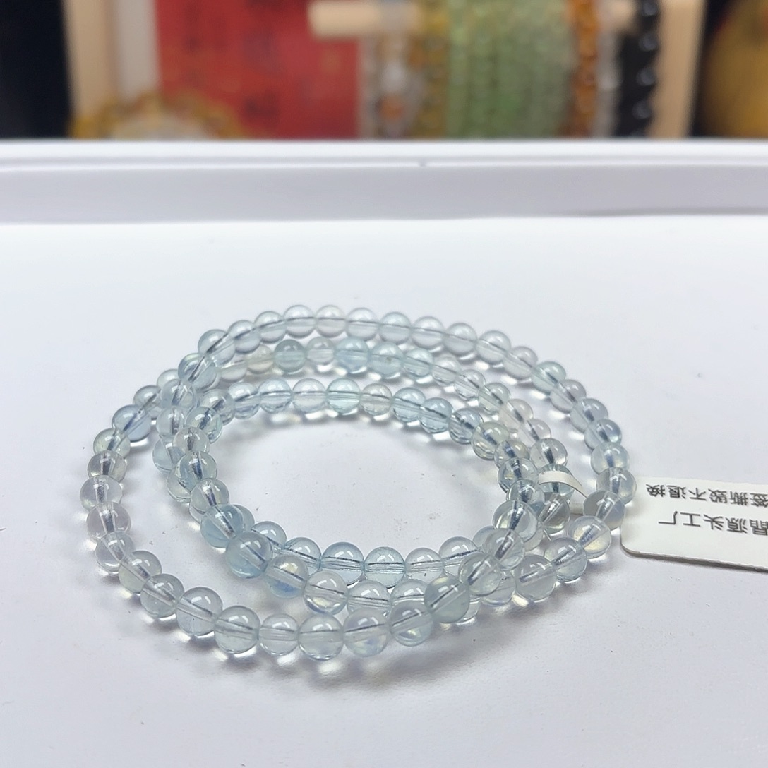 水晶手链未镶嵌海蓝宝5.7