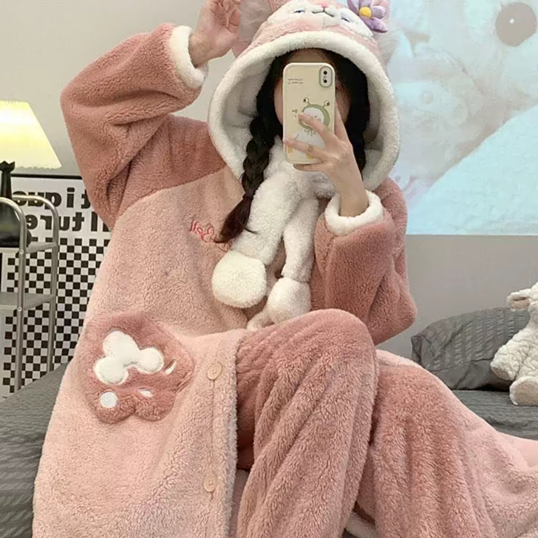 玲娜贝儿珊瑚绒睡袍套装