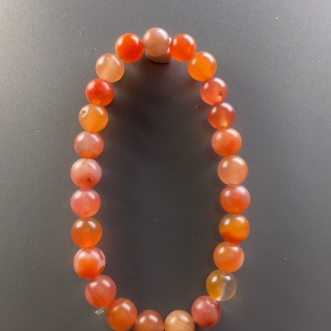 玛瑙/玉髓保山蒲漂天然原矿多宝天眼手串未镶嵌