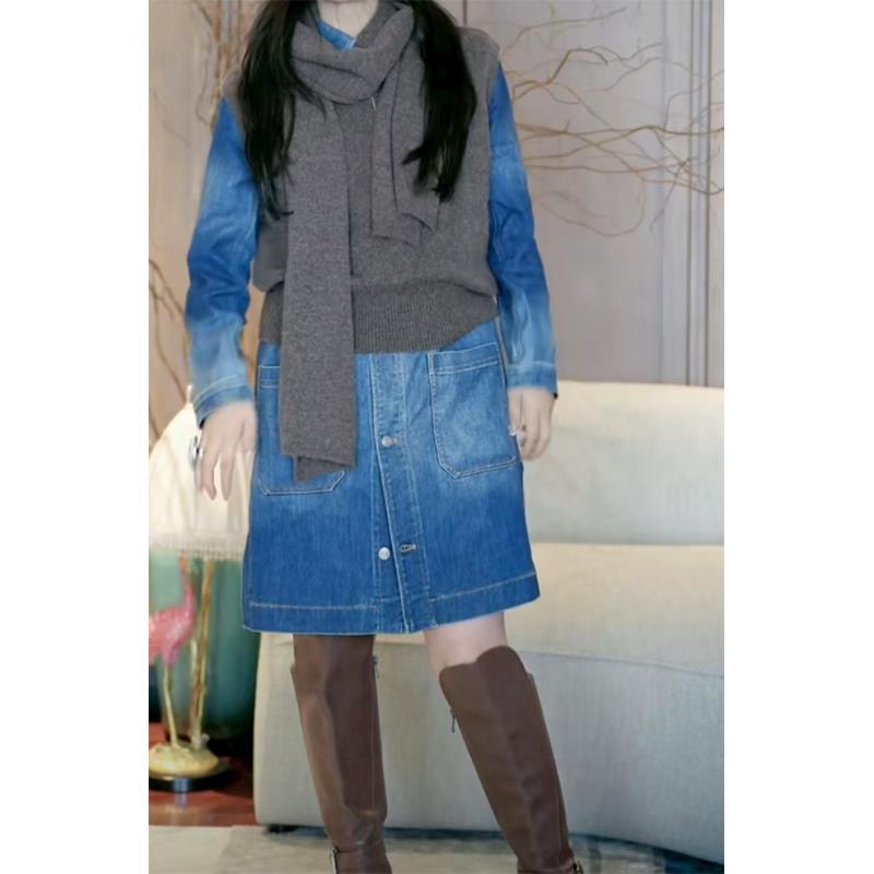 【楠姐姐定制款】京都牛仔风衣 T6320