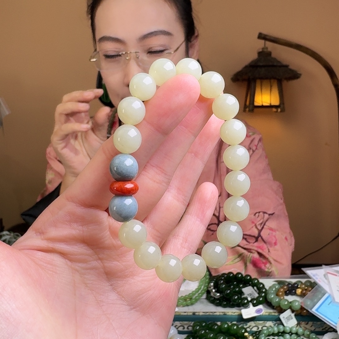 和田玉未镶嵌手链