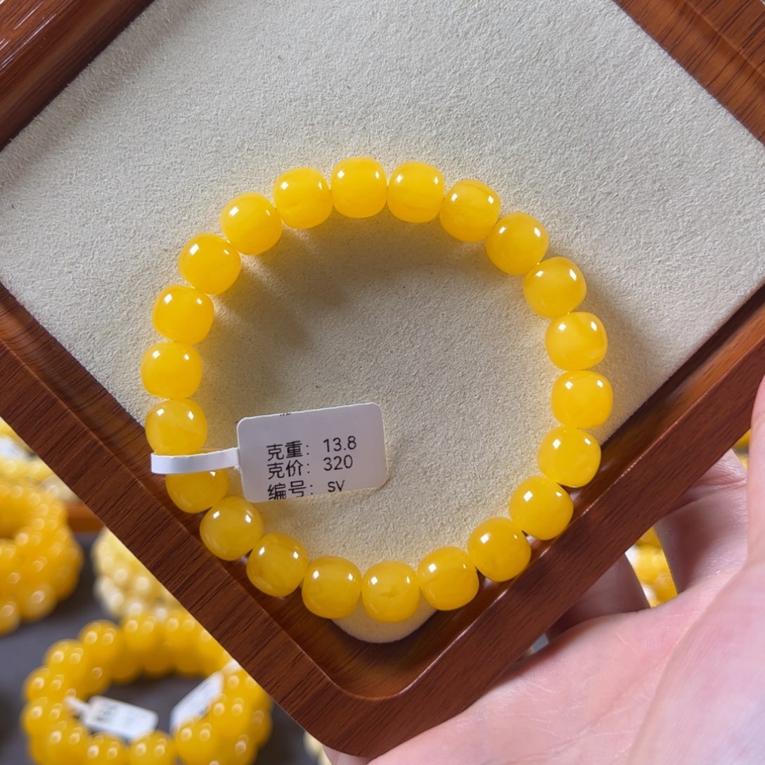 裸石蜜蜡未镶嵌10mm焦皮鸡油黄满蜜满蜡同料老型sv