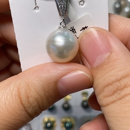 海水珍珠颈饰银S925镶嵌12.9