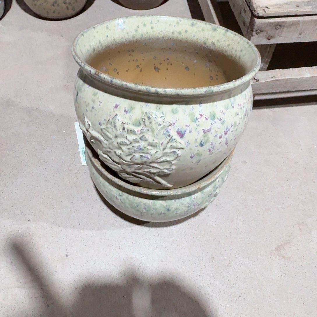 红陶花盆口20高15