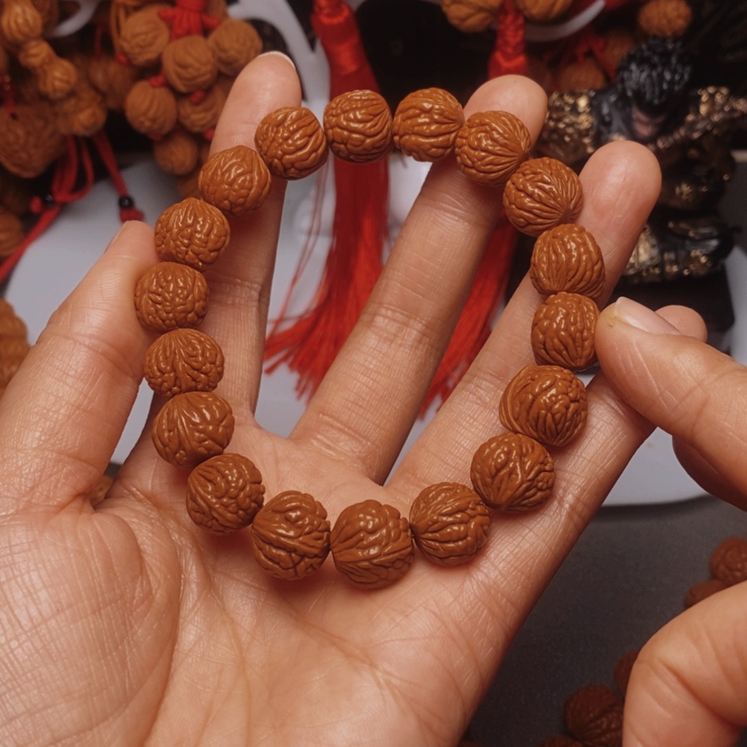 吊坠桃核桃枭手串1