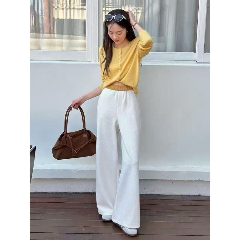 PQ【82518】简约腰部拼色四色百搭休闲裤