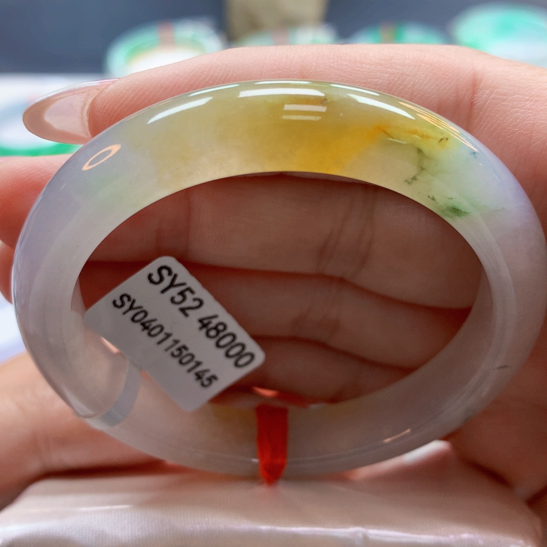 翡翠手镯未镶嵌52正（莫莫26）36