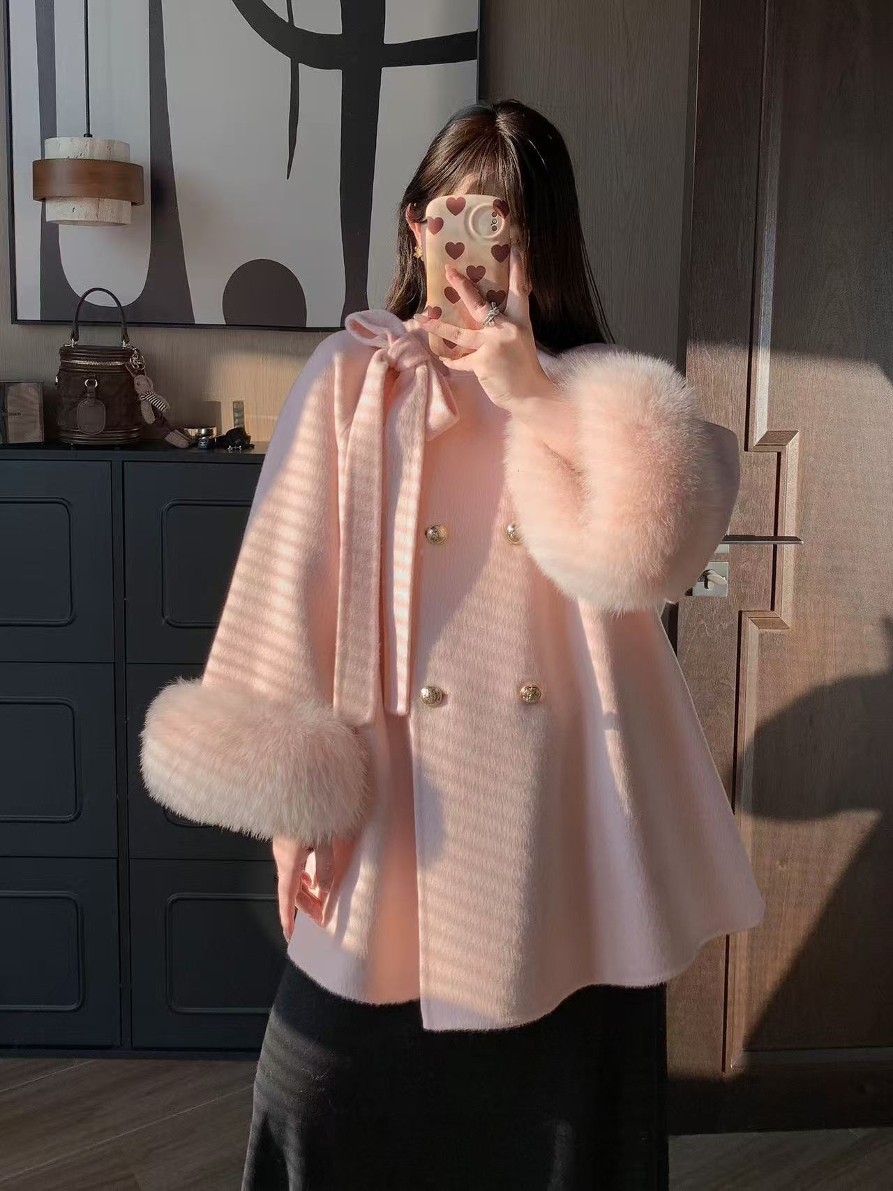 2025新款百搭小个子不挑身材网红秋冬羊毛外套