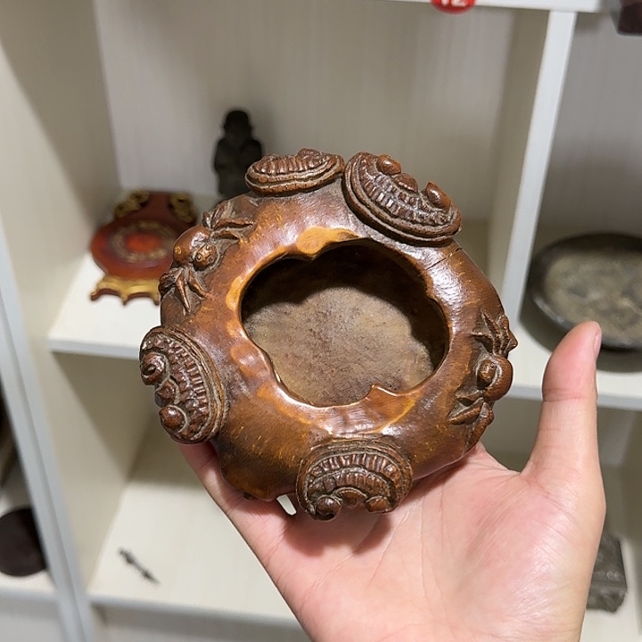 文房摆件 竹雕水盂