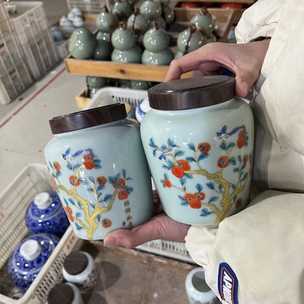 临时链接·柿柿如意直筒茶叶罐