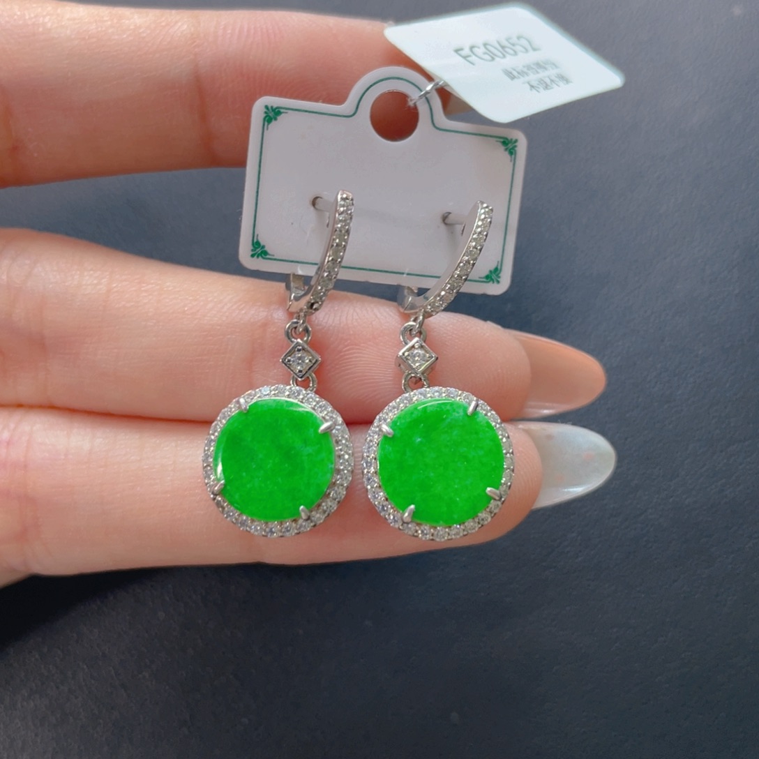 翡翠银S925镶嵌吊坠(不含链)