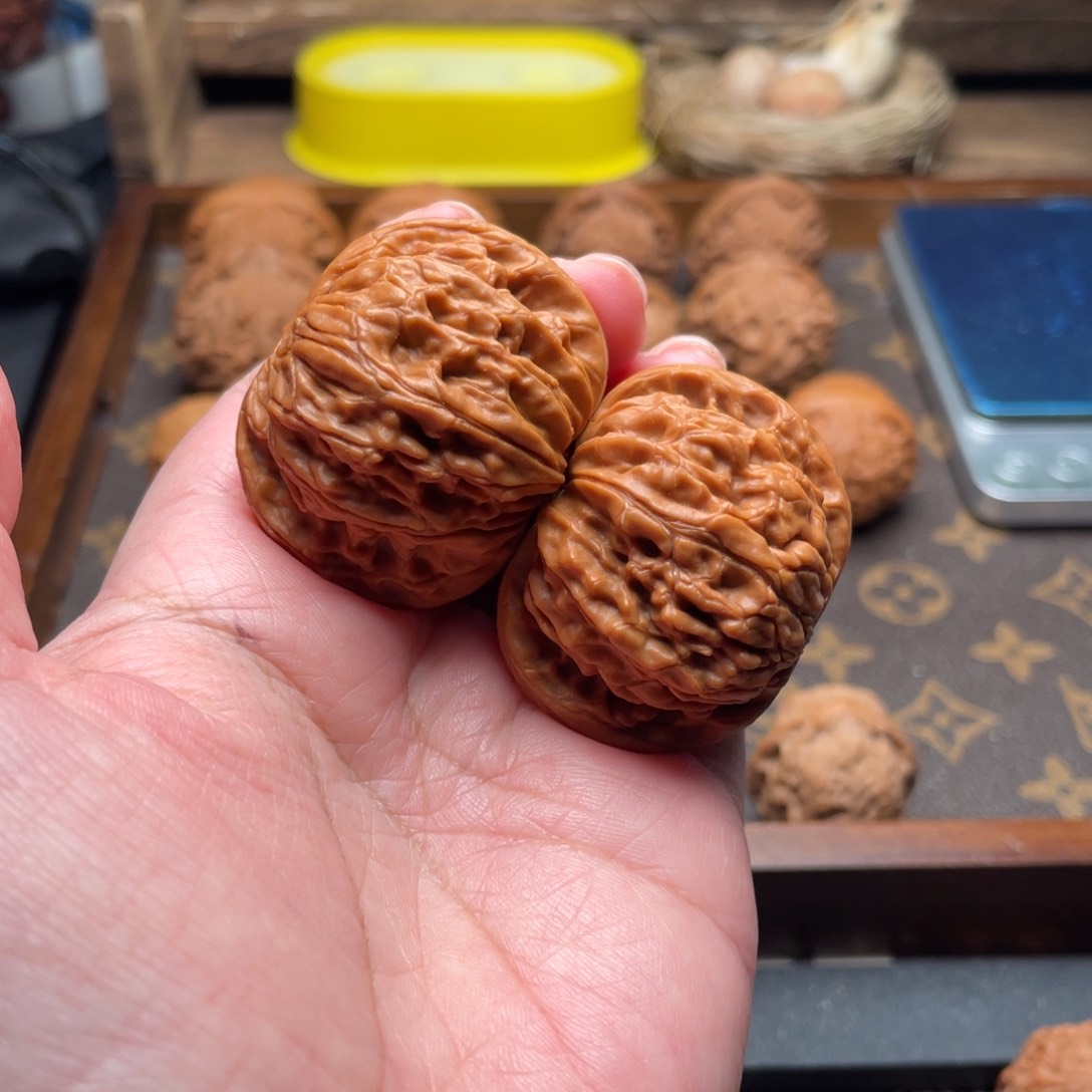 文玩核桃把件Z13磨盘41有修