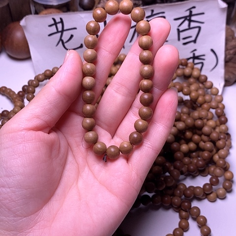 檀香木手串/手链檀香0.8/25单圈顺纹