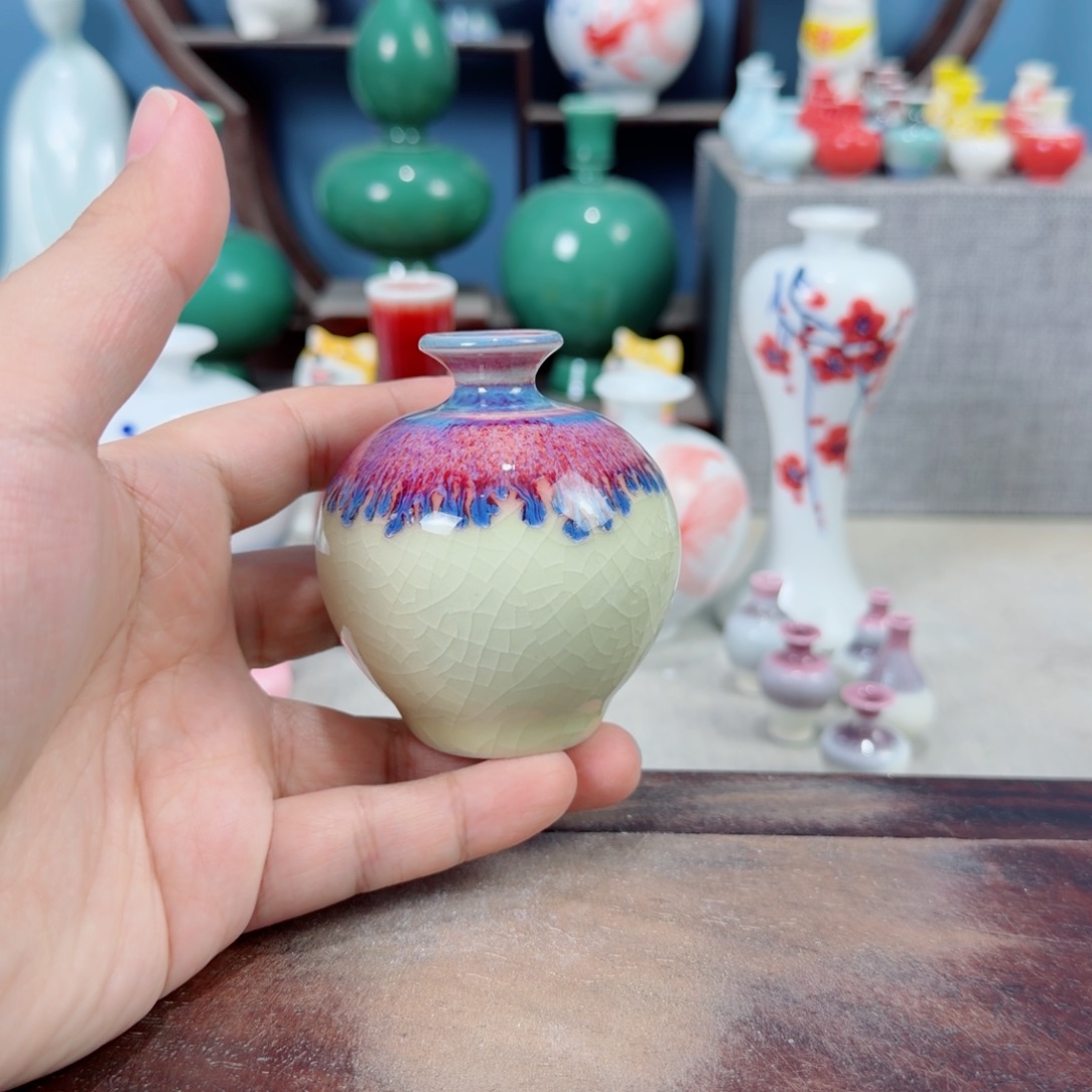 陶瓷手工小花器摆件