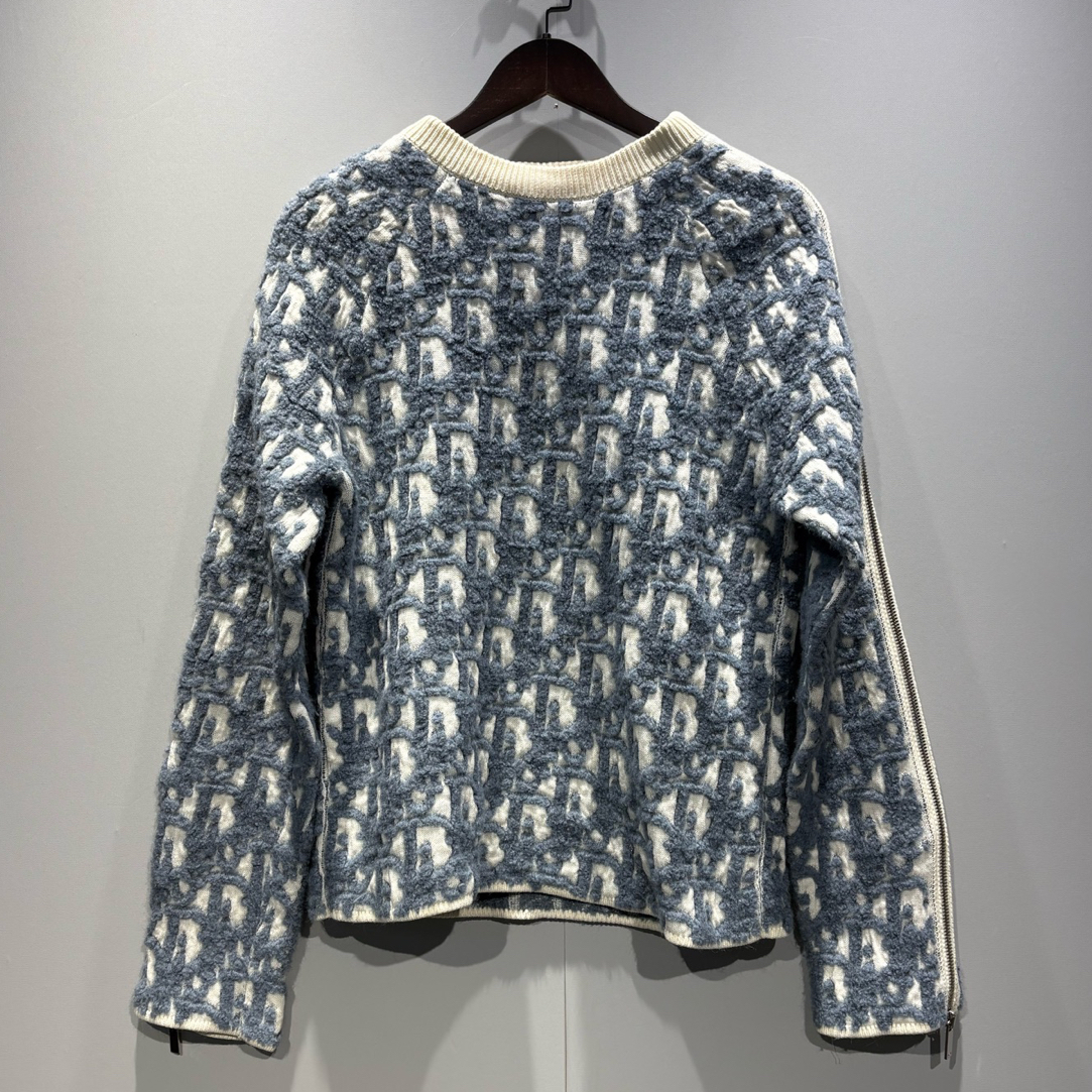 99新 DIOR/迪奥 FW25男装 印花圆领长袖毛衣/s码/0661