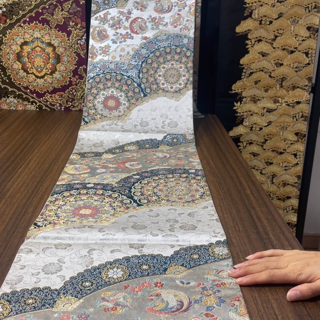 织绣17 唐锦西阵织带子桌旗