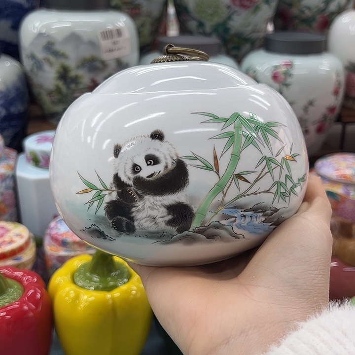 瓷片茶叶罐茶叶罐@@1242