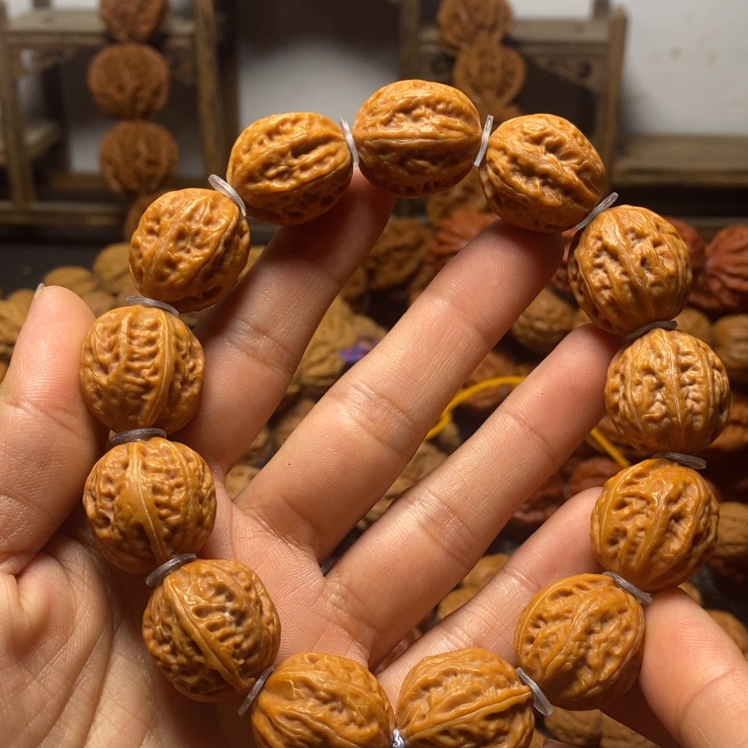 文玩核桃手串粗筋八棱手串