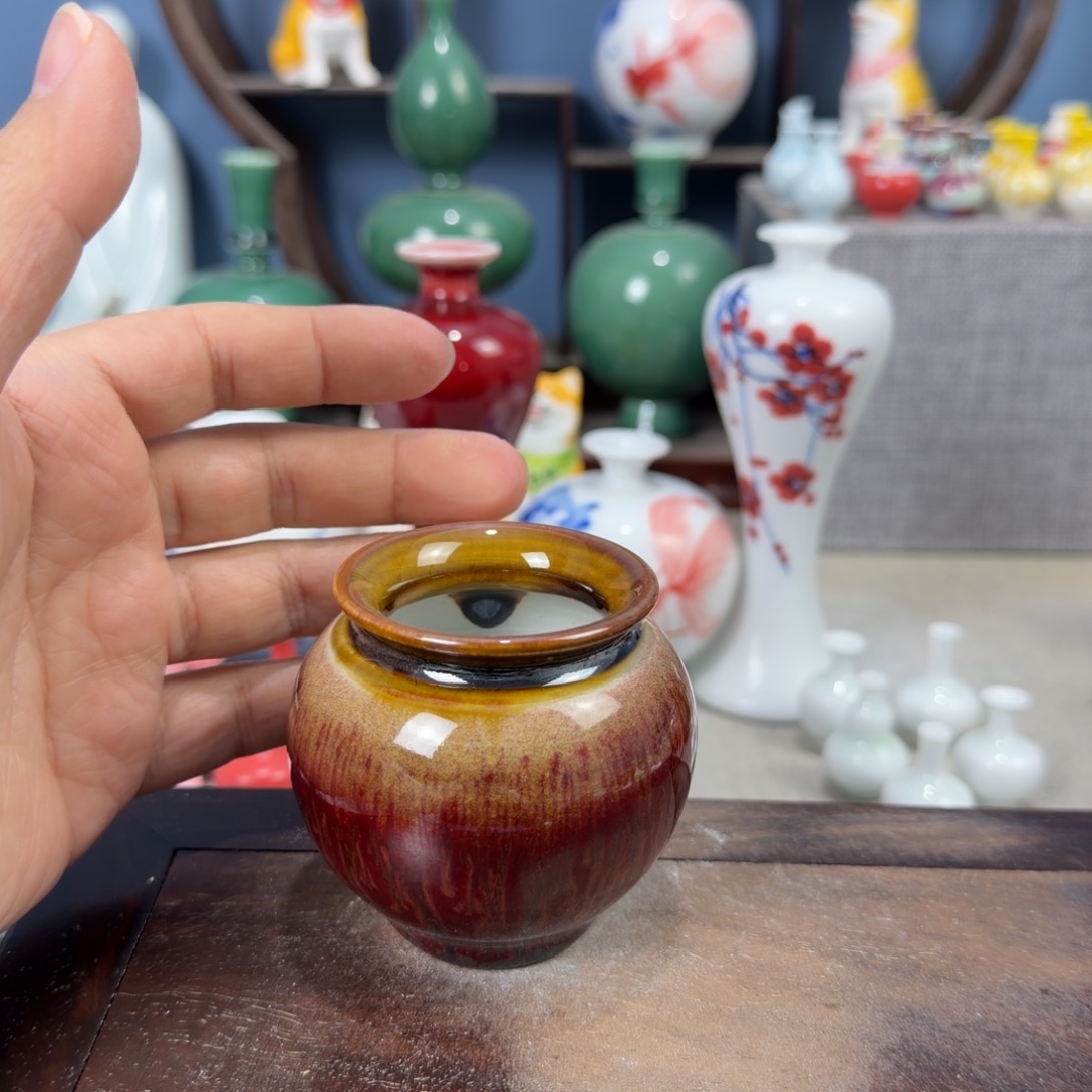 陶瓷手工小花器摆件