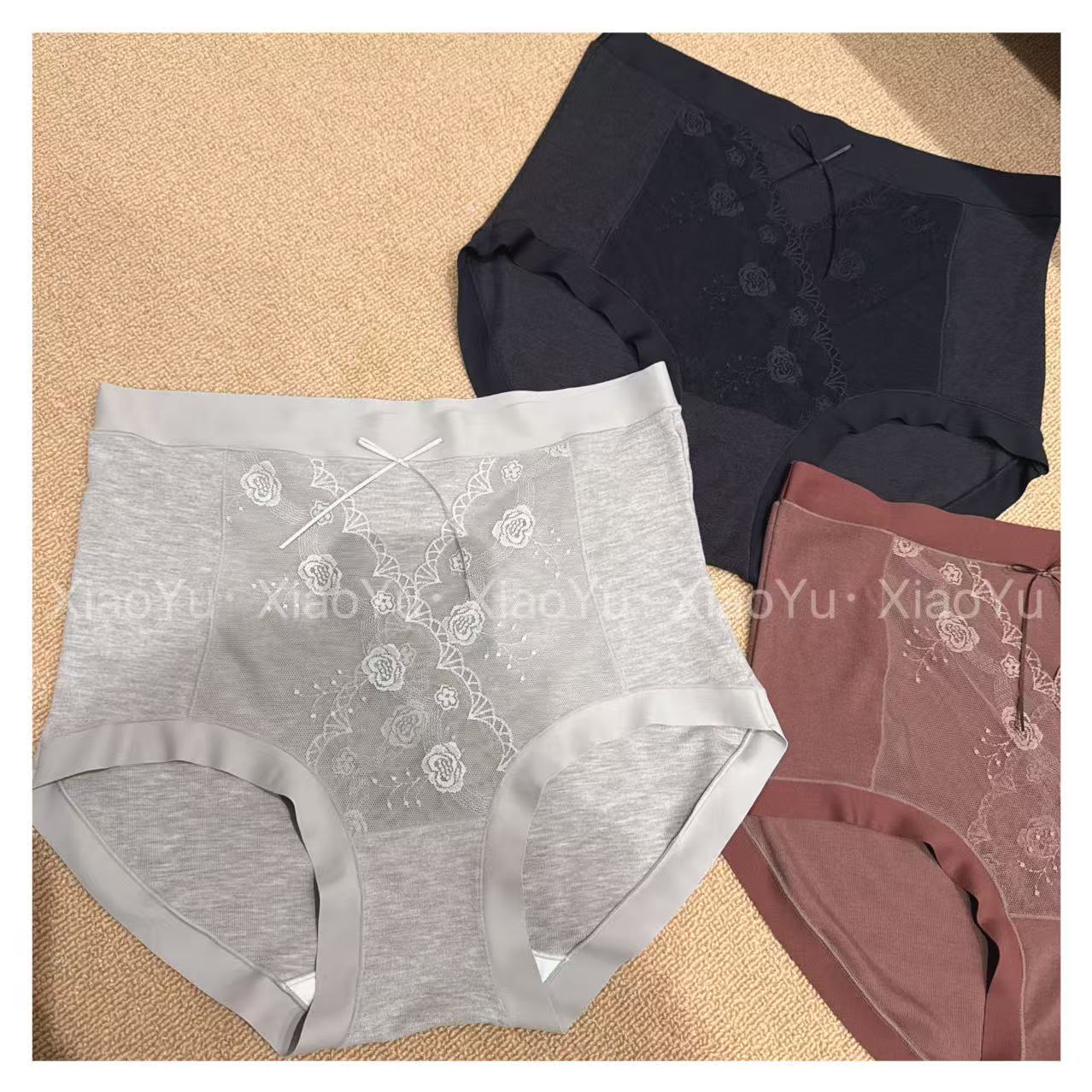 高品质【蕾丝玫瑰小短裤】暖肤棉 TY 1916