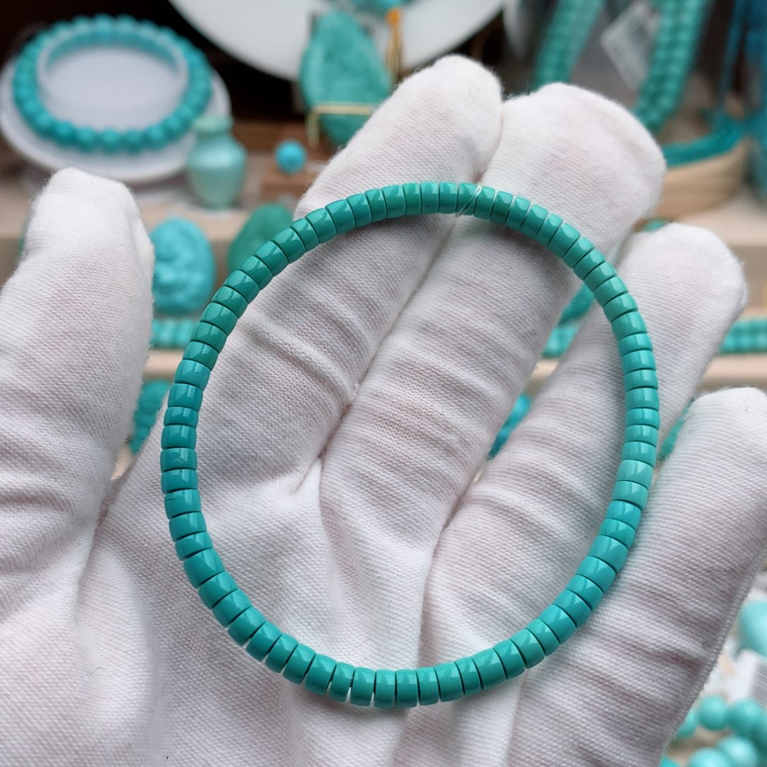 绿松石珠宝奇石未镶嵌春*?4.2mm