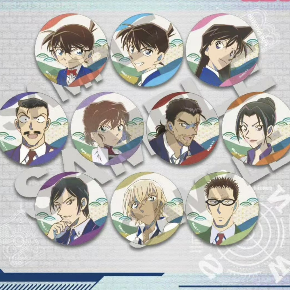 名侦探柯南 M28和风海绘吧唧 正版正品徽章盲盒