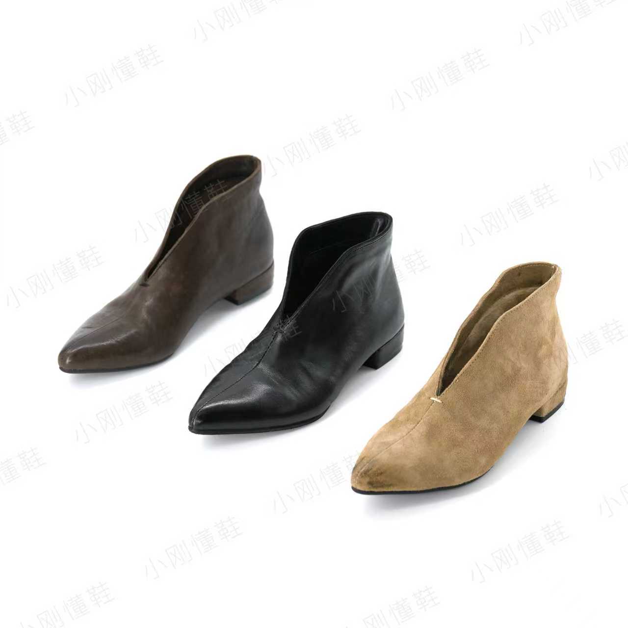 【小刚懂鞋】2025秋冬舒适尖头显瘦真皮女靴百搭小众软皮皮靴D68-3