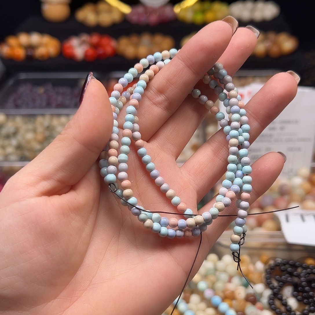 菩提根/象牙果手串卡4多彩圆1条