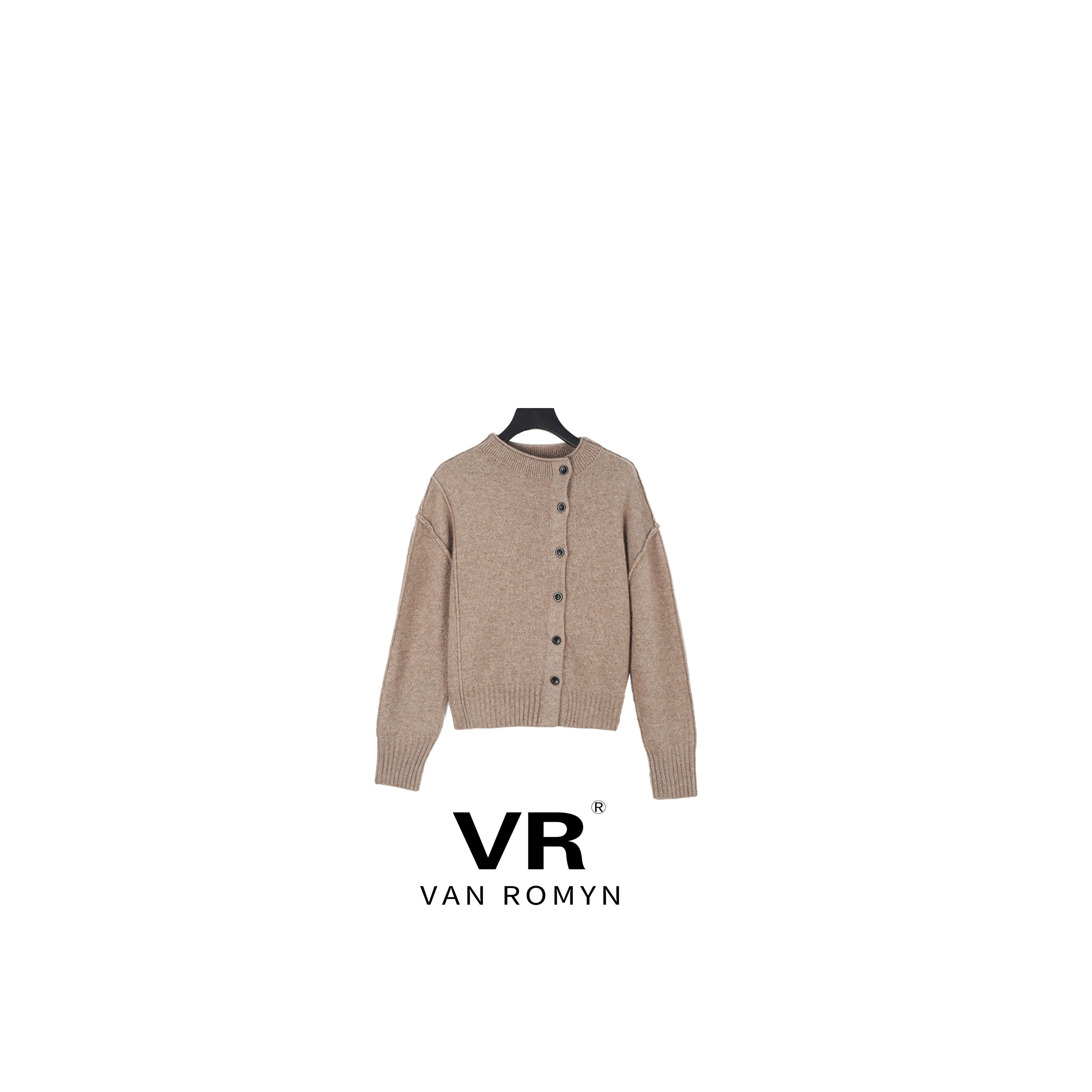 【VR莉娜】510071/2025新款冬季斜边浣熊毛+绵羊毛衫