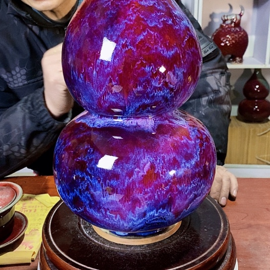 摆件用****8尚峰钧窑作品新疆不包邮