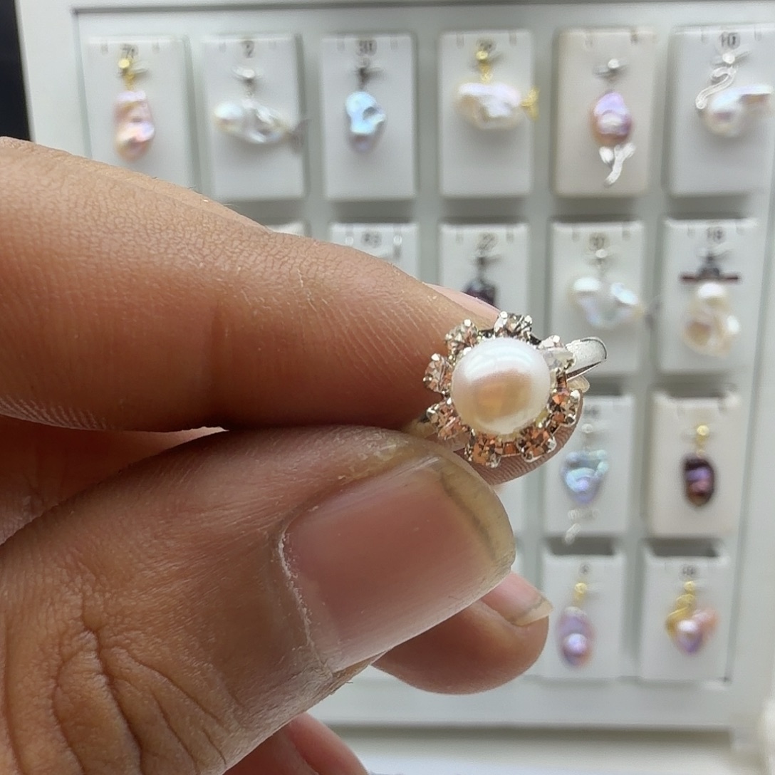 颈饰合金淡水珍珠