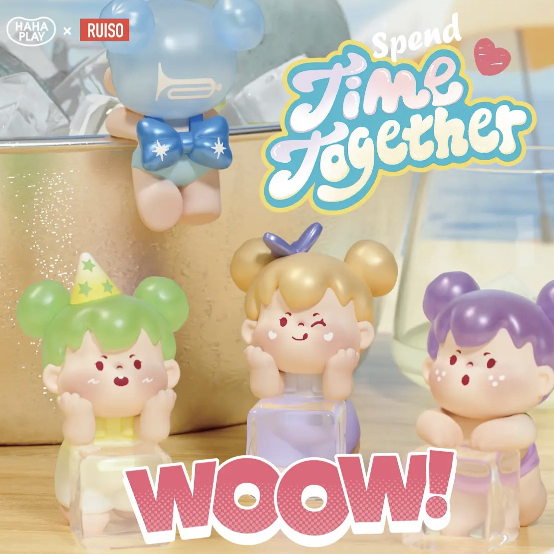 【拆盒】woow趴趴陪伴你的小时光系列潮玩盲盒手办萌粒