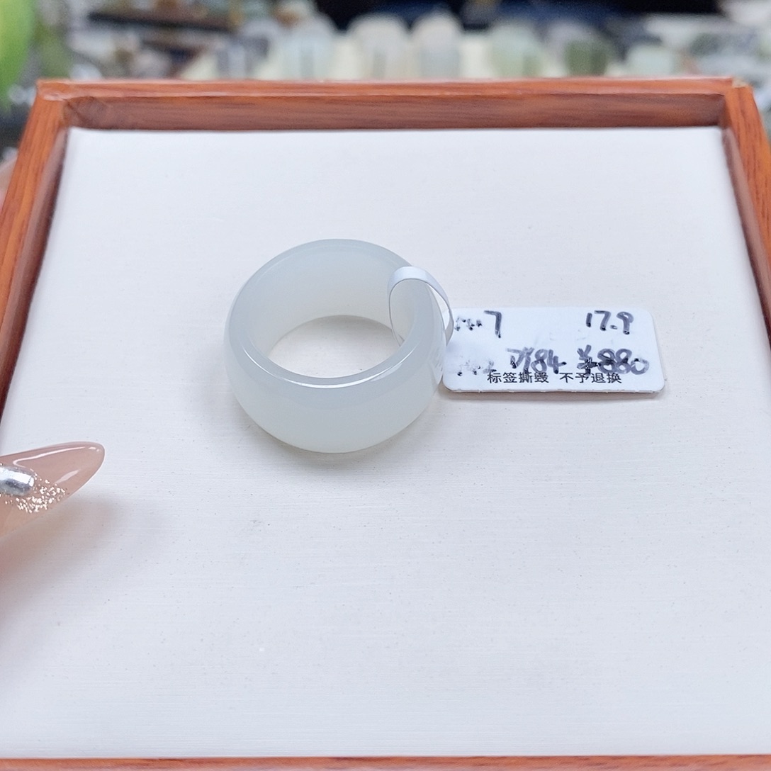 和田玉戒指未镶嵌l***d专拍7-18.9