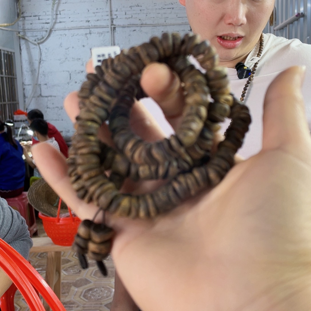 沉香手串棋楠白露沉水树丁长串1.0/48克多样性发一