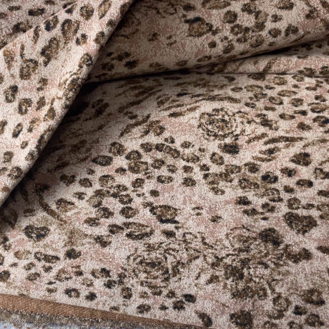 咖色豹纹羊绒2米价