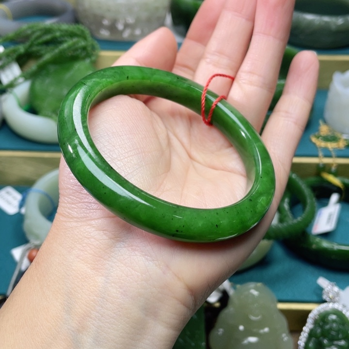 和田玉手镯59圈口 编号55未镶嵌