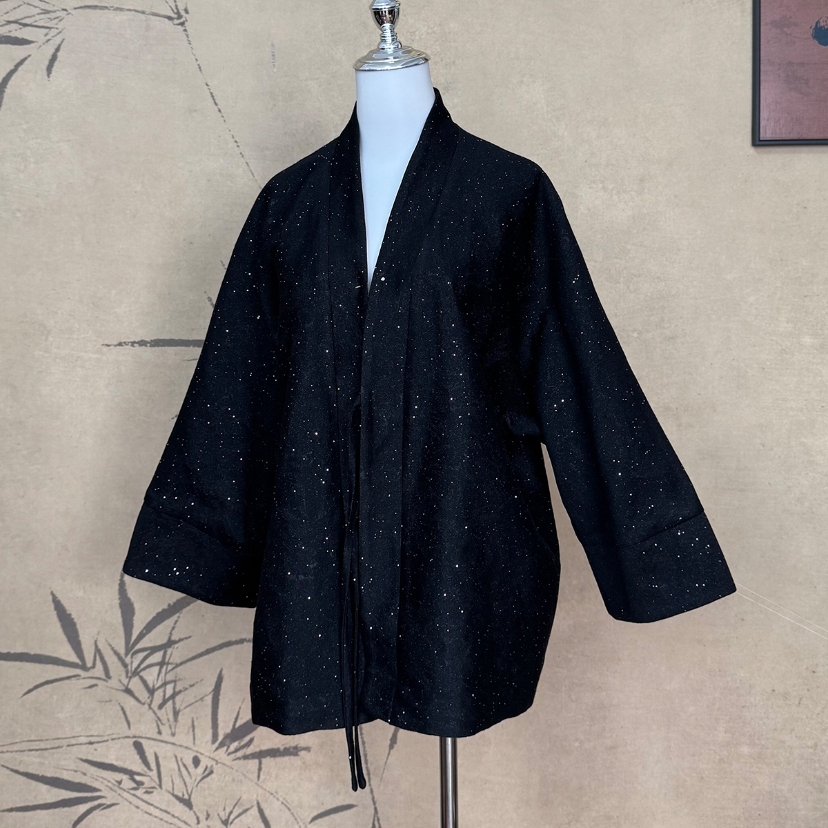 【卷卷新中式】上久楷“春三月”桑蚕丝真丝羊毛真丝内衬茶服外套