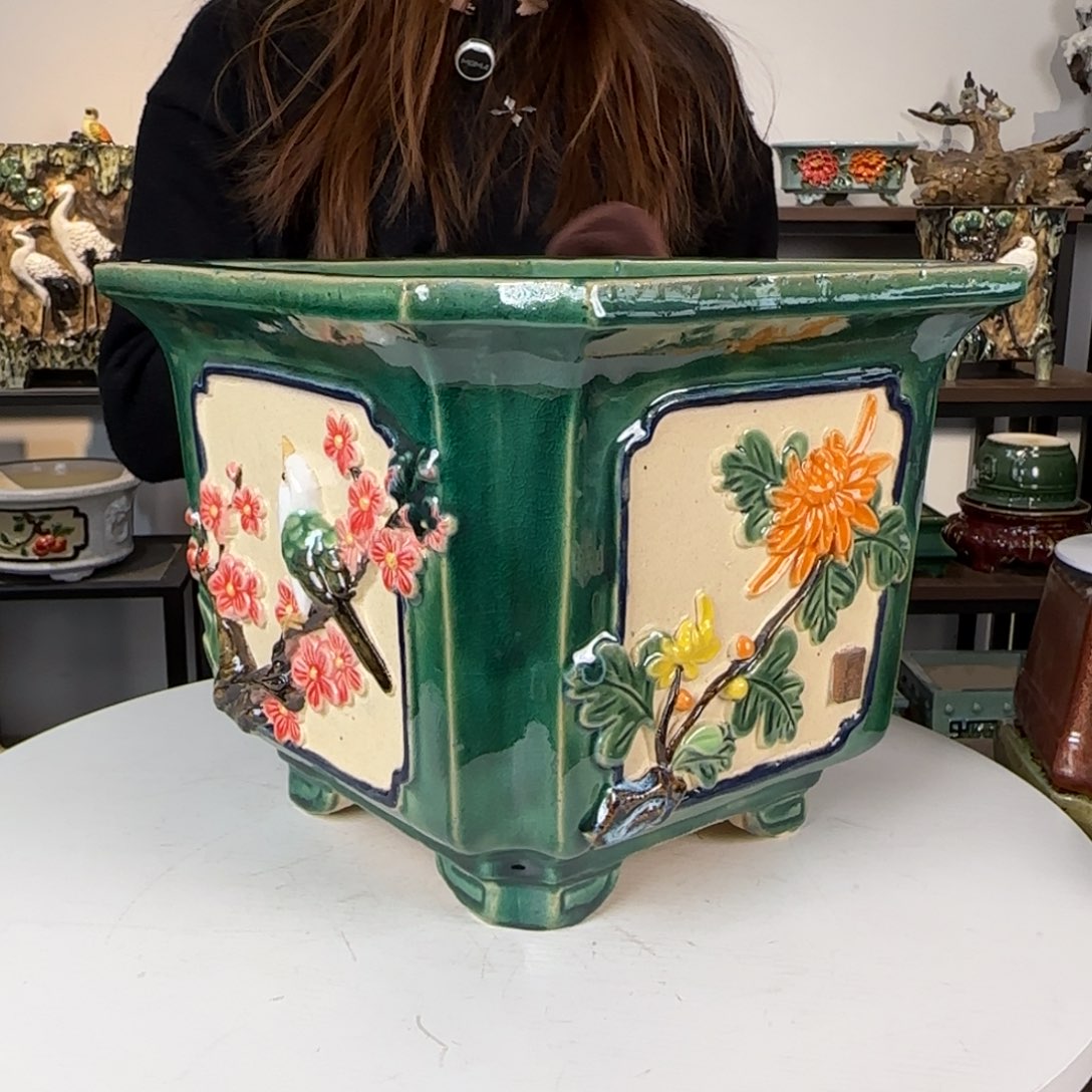 陶。一风堂石湾花盆 微瑕