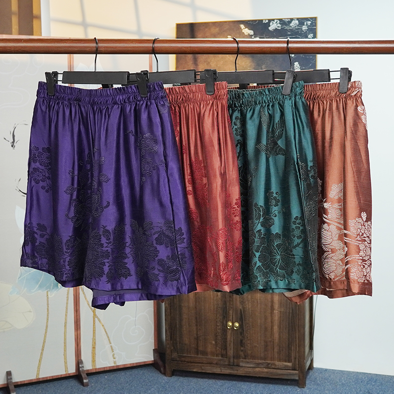 1-老软缎短裤（老软缎有瑕疵 介意勿拍）