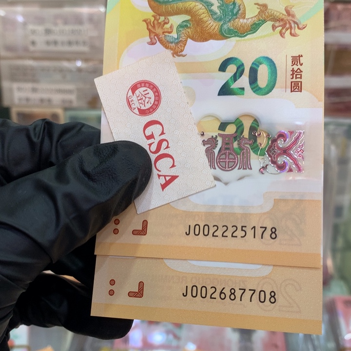 塑料龙钞无34尾巴2张包含中间豹