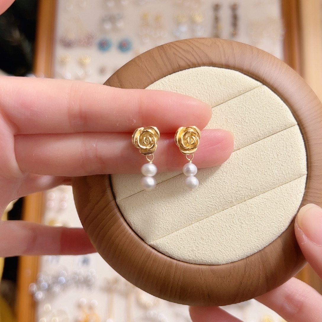 原创手作银S925镶嵌淡水珍珠